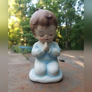 Vintage Lefton Night Light Boy Praying Figurine